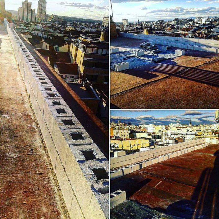 Cubiertas planas en Madrid formación peto en perimetro otra - Grupo DEC